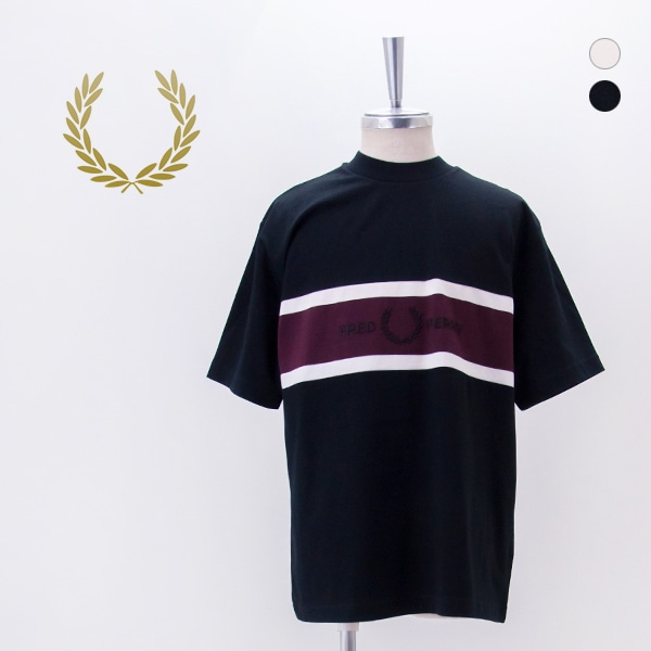 FRED PERRY フレッドペリー メンズ エンブロイダード パネルTシャツ［M2405］【2026SS】