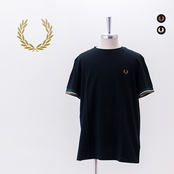 FRED PERRY フレッドペリー ユニセックス ツインティップカフTシャツ［M2396］【2026SS】