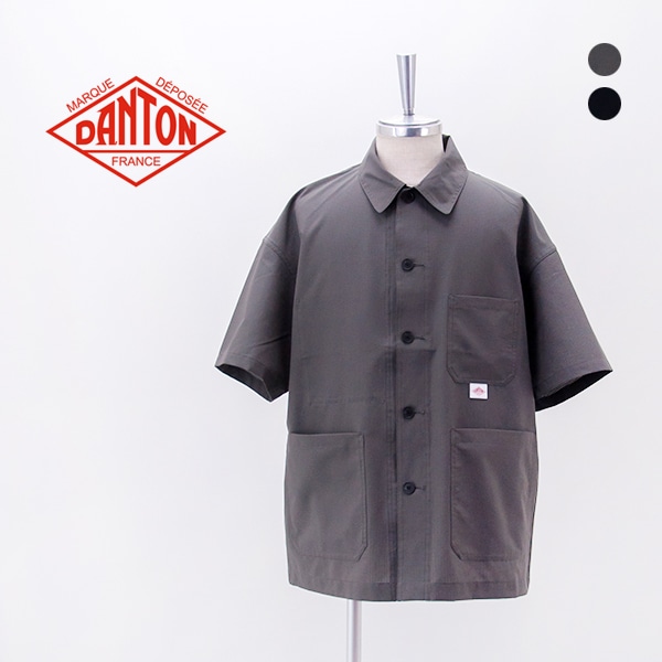 DANTON ダントン メンズ リップストップ 半袖カバーオールシャツ［DT-B0440CDS］【2026SS】