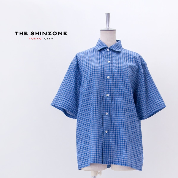 THE SHINZONE シンゾーン レディース ドビーチェック ハーフスリーブシャツ［26MMSBL10］【2026SS】