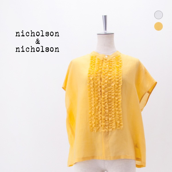 nicholson&nicholson ニコルソン&ニコルソン レディース フレンチスリーブブラウス［RAY-SILK］【2026SS】