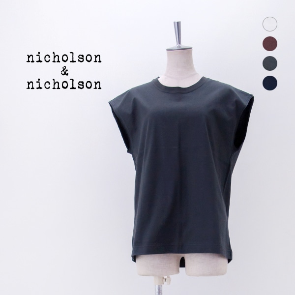 【SALE 50%OFF】nicholson&nicholson ニコルソン&ニコルソン レディース ノースリーブTシャツ［CALM］【2026SS】【返品交換不可】