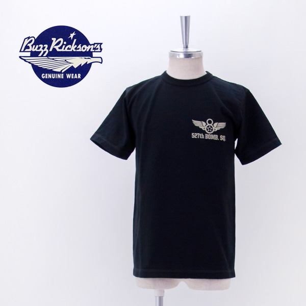 BUZZ RICKSON'S バズリクソンズ メンズ スラブヤーンＴシャツ 527th BOMB.SQ［BR79731］【2026SS】