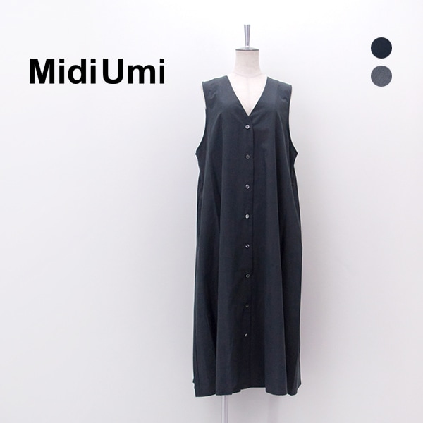 Midi Umi ミディウミ レディース Vネックロングジレワンピース［1-750170］【2026SS】