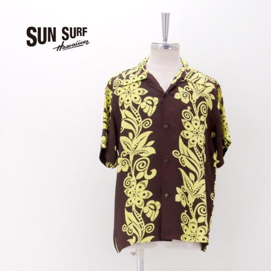 SUN SURF サンサーフ メンズ レーヨンハワイアンシャツ PICTOGRAPH FLOWER［SS39616］【2026SS】