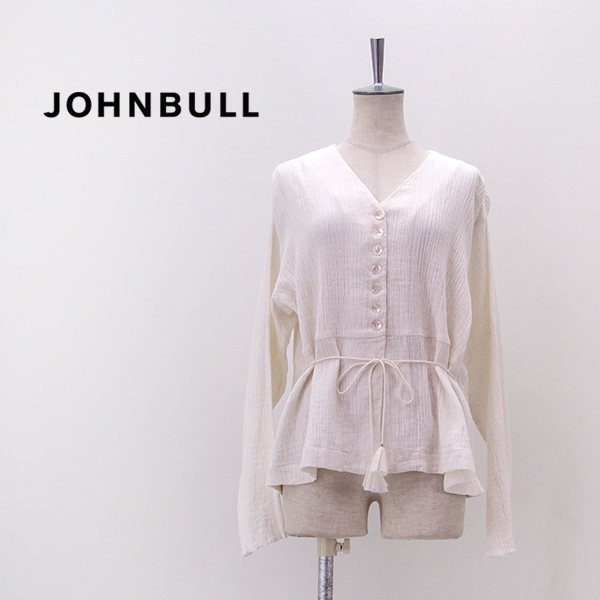 【SALE 30%OFF】Johnbull ジョンブル レディース Indiaダブルクレープペプラムシャツ［JL261S09］【2026SS】【返品交換不可】