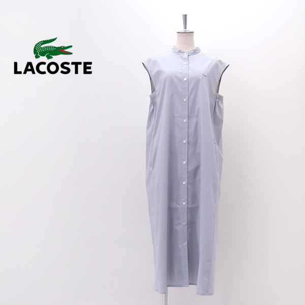 LACOSTE ラコステ レディース Aラインノースリーブシャツドレス［EF040J-99］【2026SS】