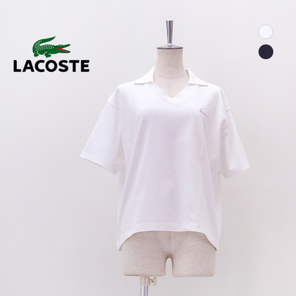 【SALE 20%OFF】LACOSTE ラコステ レディース 鹿の子地サッカーシャツ［PF019J-99］【2026SS】【返品交換不可】