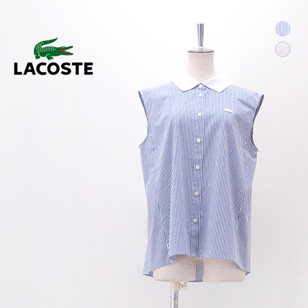 【SALE 30%OFF】LACOSTE ラコステ レディース ノースリーブAラインシャツ［CF007J-99］【2026SS】【返品交換不可】