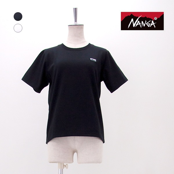 NANGA ナンガ レディース エコハイブリッド ボックスロゴ エンブロイダリーTシャツ［N2611-1M062B］【2026SS】