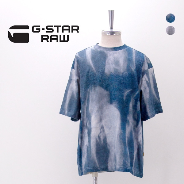 G-STAR RAW ジースターロゥ メンズ オールオーバー ルーズTシャツ［D29517-E402］【2026SS】