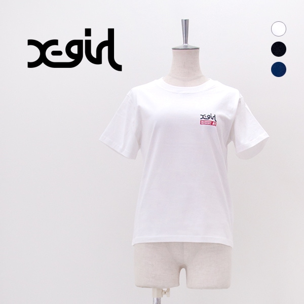 X-girl エックスガール レディース カラードボックスフェイス Tシャツ［105263011018］【2026SS】