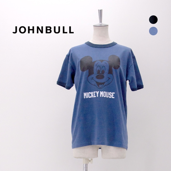 Johnbull ジョンブル レディース ミッキーマウス リンガーTシャツ［JT262C16］【2026SS】