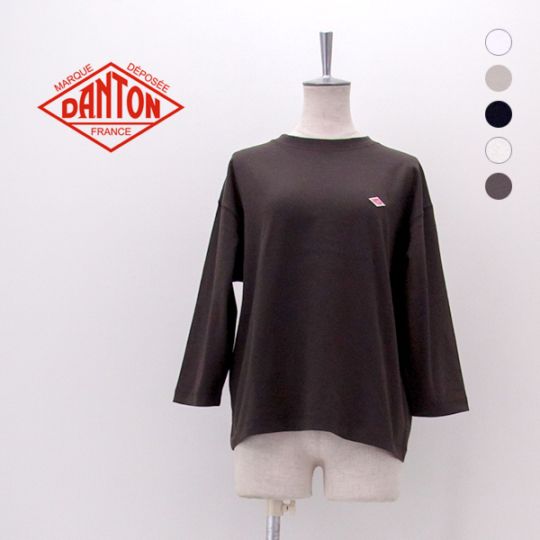 DANTON ダントン レディース クルーネック 7分袖プルオーバー［DT-C0131TCB］【2026FW】
