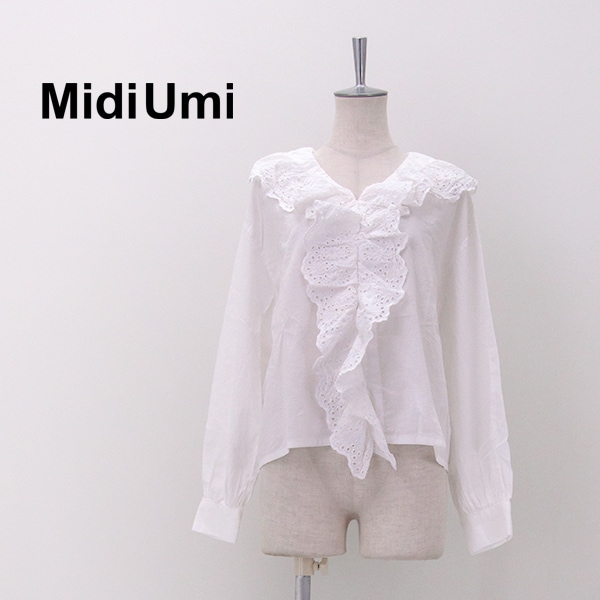 Midi Umi ミディウミ レディース フロントラッフルシャツ［2-730232］【2026SS】