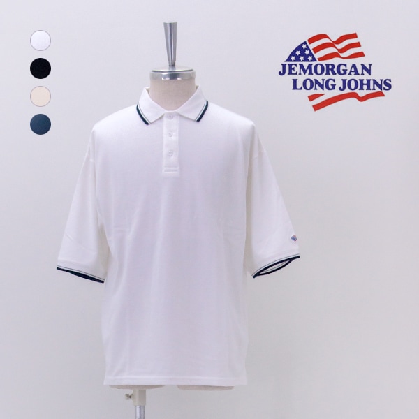 JEMORGAN LONG JOHNS ジェーイーモーガンロングジョーンズ ユニセックス カノコ 襟&袖口ライン ポロシャツ［JF468-22S］【2026SS】