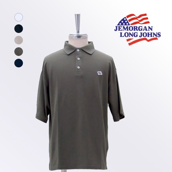 JEMORGAN LONG JOHNS ジェーイーモーガンロングジョーンズ ユニセックス カノコ ロゴワッペン付きポロシャツ［JE442-22S］【2026SS】