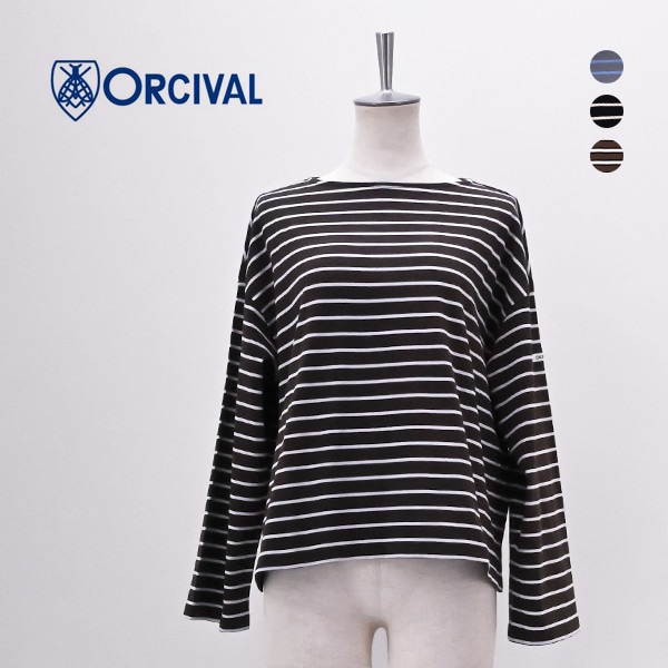 ORCIVAL オーシバル レディース コットン ボートネック ロングスリーブ カットソー［OR-C0554TBD］【2026FW】