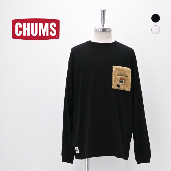CHUMS チャムス メンズ フラッフィーポケットブラッシュドロングスリーブTシャツ［CH01-2880］【2026FW】