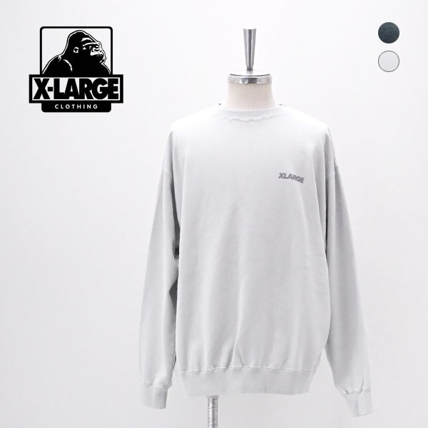 XLARGE エクストララージ メンズ ウォッシュドバックサイドOG クルーネックスウェットシャツ［101263012002］【2026FW】