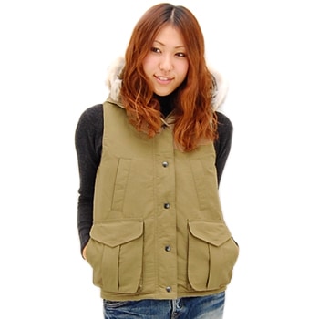 【OUTLET】miusa ミューザ レディース ファーフードダウンベスト［NMSU1152］ 【FW】【返品交換不可】