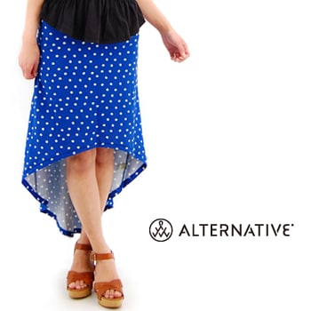 【OUTLET】alternative apparel オルタナティブアパレル レディース CHEROKEE ROSE SKIRT［13001］【SS】【返品交換不可】