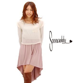【OUTLET】Smaddy スマディー レディース ドットシフォントップス+インナーワンピース［TSD253341JJT］ 【FW】【返品交換不可】