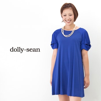 【OUTLET】dolly-sean ドリーシーン レディース ツイストスリーブ切替ワンピース［M-8668］【SS】【返品交換不可】