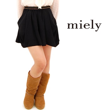 【OUTLET】miely ミエリー レディース ドレープショートパンツ［TME253420JAC］ 【FW】【返品交換不可】