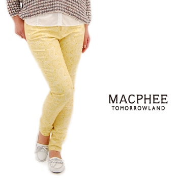 【OUTLET】TOMORROWLAND MACPHEE マカフィー レディース カラーペイズリースキニーパンツ[12-04-31-04001-TN]【SS】【返品交換不可】