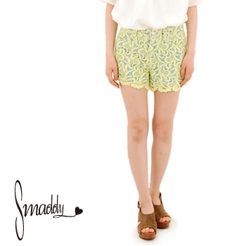 【OUTLET】Smaddy スマディー レディース レース×デニムショートパンツ［SD32-315JMT］【SS】【返品交換不可】
