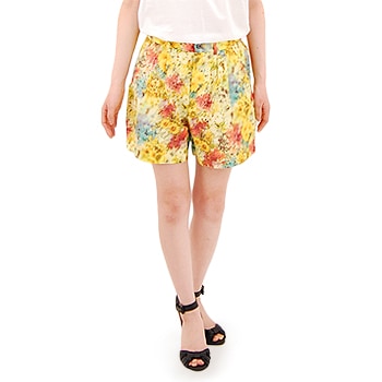 【OUTLET】dahl'ia ダリア レディース プリントタックショートパンツ［DPT-24DP］【SS】【返品交換不可】