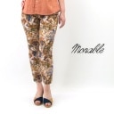 【OUTLET】Monable モナブル レディース コットンリネンプリントパンツ［U-2425］【SS】【返品交換不可】|パンツ|YAMATO DRESS-LADIES&KIDS