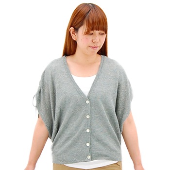 【OUTLET】CONQUEST コンクエスト レディース R/L 7GG ドルマンスリーブVネックカーディガン［TCQ231072SLF］【SS】【返品交換不可】