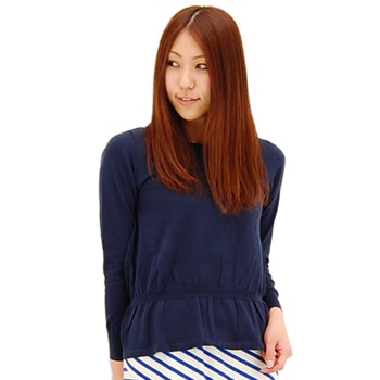 【OUTLET】Harriss ハリス レディース ぺプラム2WAYニットプルオーバー［FN131-19450］【SS】【返品交換不可】