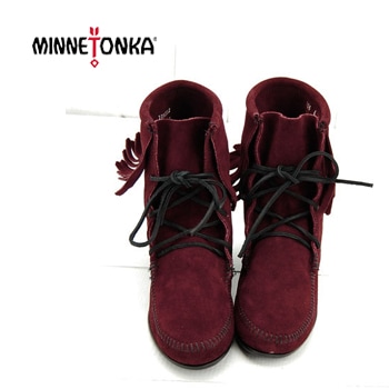 【SALE 50%OFF】MINNETONKA ミネトンカ Tramper Ankle Hi Boot バーガンディー［425K］【返品交換不可】(F-18)