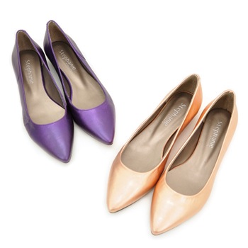 【OUTLET】STEPHANIE ステファニエ レディース メタリックローヒールパンプス［5334202007］【FW】【返品交換不可】