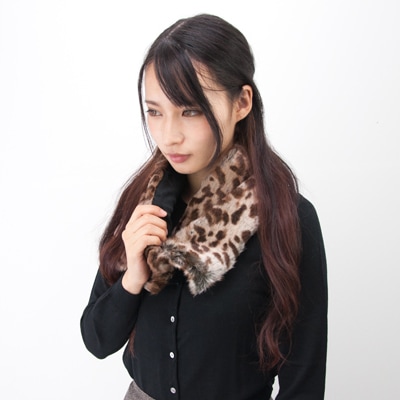 【OUTLET】moore and moore ムーア＆ムーア アシンメトリーフェイクファーティペット［SCA］【FW】【返品交換不可】