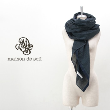 【OUTLET】maison de SOIL メゾン ド ソイル KHADI プリントスカーフ［NMDS2206］【FW】【返品交換不可】