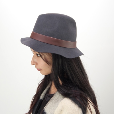 【OUTLET】Hat Attack ハットアタック レザーベルトウールハット［BEW203］ 【FW】【返品交換不可】