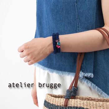 【SALE 70%OFF】atelier brugge アトリエブルージュ スワロフスキー付きヘアゴム［03-012］【SS】【返品交換不可】