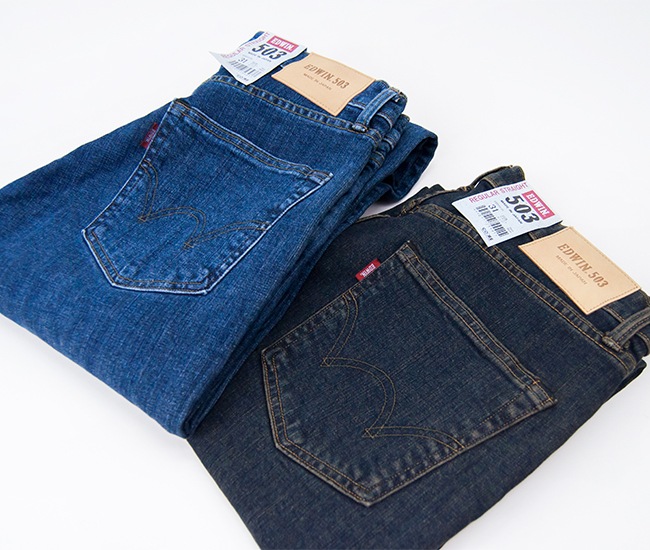 EDWIN エドウイン メンズ 503 レギュラーストレートパンツ 中色ブルー