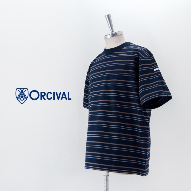 SOLDOUT】ORCIVAL オーシバル メンズ クルーネック 半袖ボーダーT