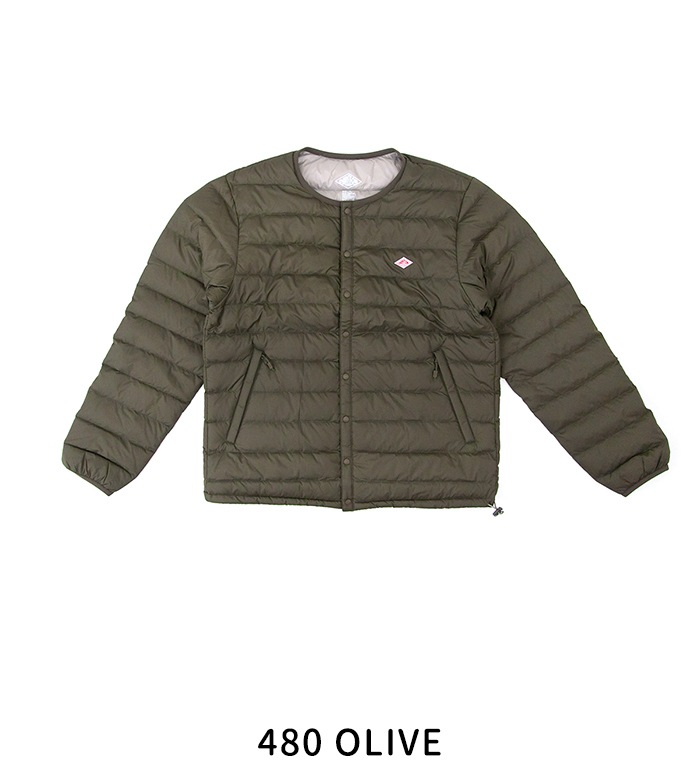 DANTON ダントン メンズ クルーネック インナーダウンジャケット［DT