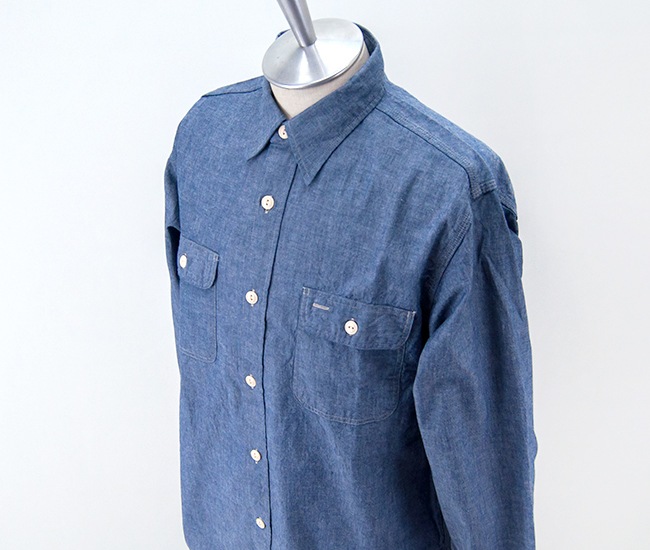 SOLDOUT】SUGAR CANE シュガーケーン メンズ ブルーシャンブレーワーク