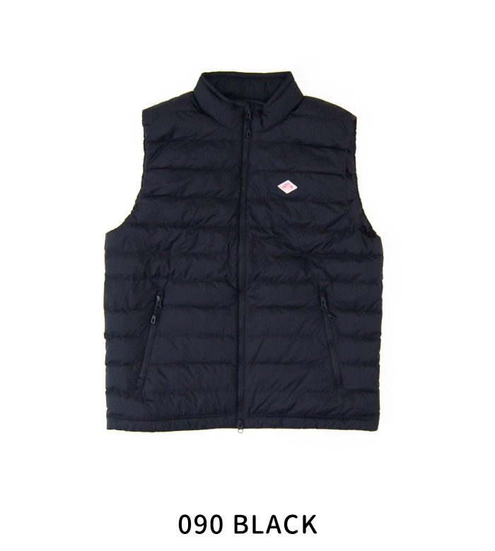 DANTON ダントン メンズ ミドルダウン ジップスタンドカラーベスト［DT