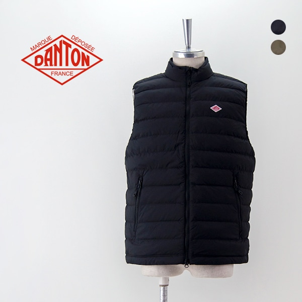 DANTON ダントン メンズ ミドルダウン ジップスタンドカラーベスト［DT