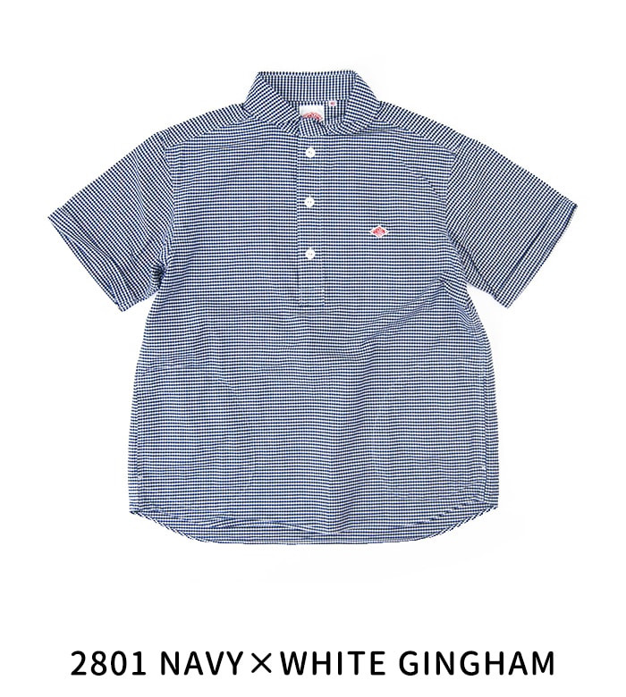 DANTON ダントン メンズ 丸襟 半袖プルオーバーシャツ［DT-B0284OXP