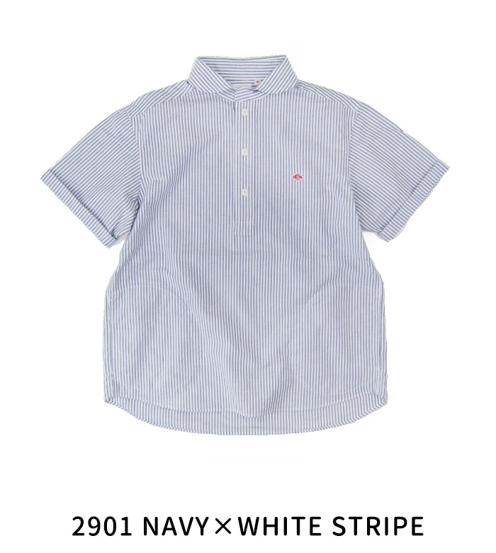 DANTON ダントン メンズ 丸襟 半袖プルオーバーシャツ［DT-B0284OXP