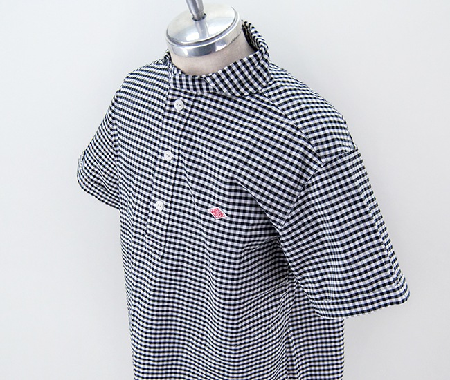 DANTON ダントン メンズ 丸襟 半袖プルオーバーシャツ［DT-B0284OXP